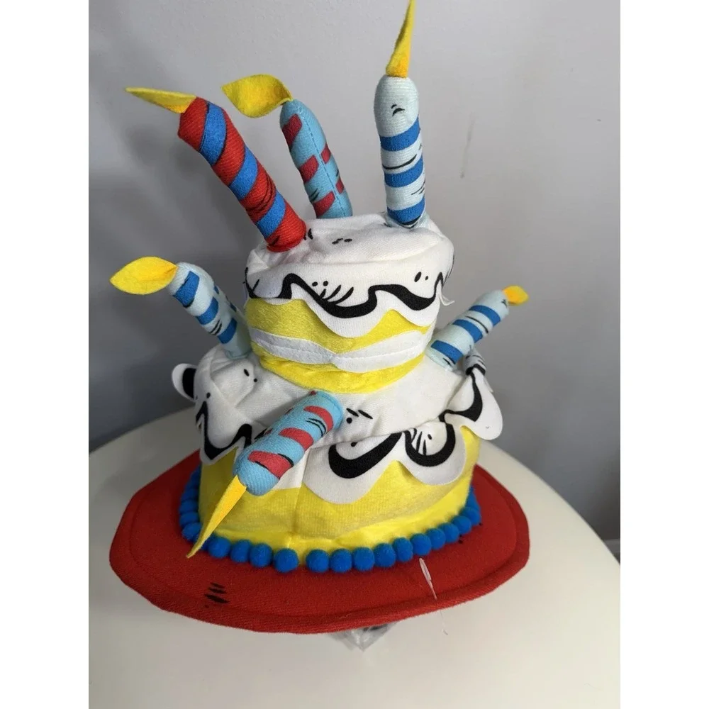 Deluxe Dr. Seuss Birthday Cake Hat Happy Birthday To You Hat Teacher Costumes US